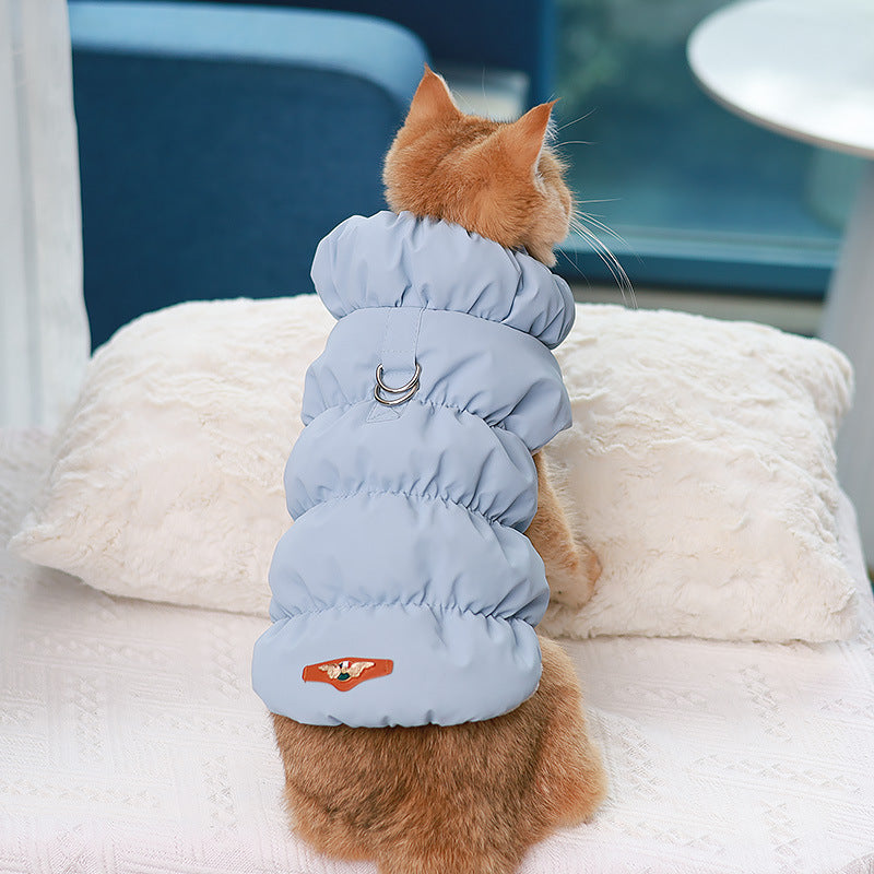 Dog Clothing Winter Vest Warm Buckle Cotton-padded Dog Clothing Two-legged Clothing Wholesale Pet Clothing
